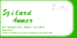 szilard ammer business card